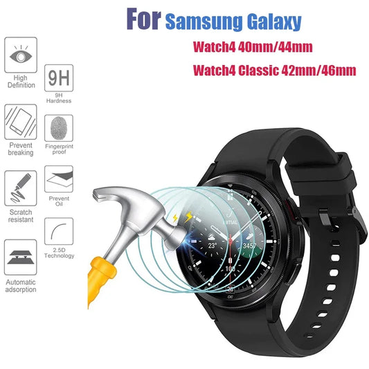 9H Tempered Glass for Samsung Galaxy Watch 9 8 7 6 5 4 40/44mm Classic 42/46mm Watch9 Watch8 44 40mm Film HD Screen Protector