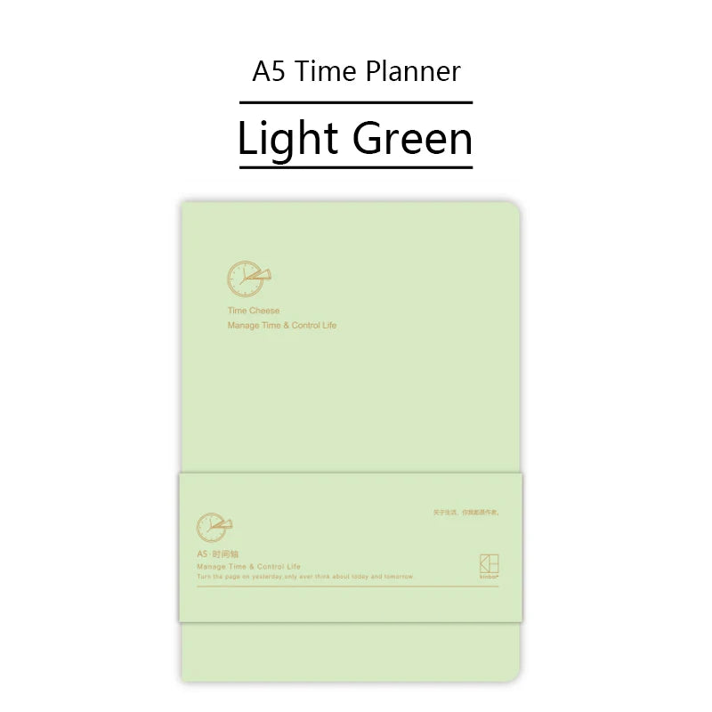 Kinbor Notebook Journal A5 Self-filling Budget Planner PU Material Agenda Planning Notebook 공책 Writing Office School Statione