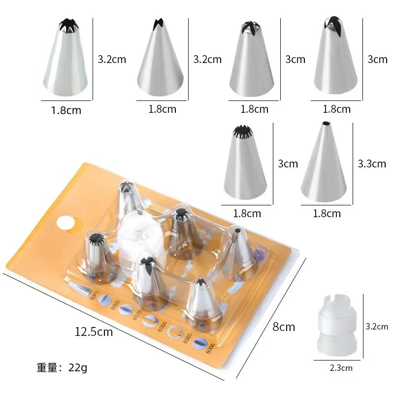Stainless Steel Piping Nozzles Set Cake Decorating Tips Cream Icing Frosting Baking Tools For Cupcakes Cookies Kitchen Access