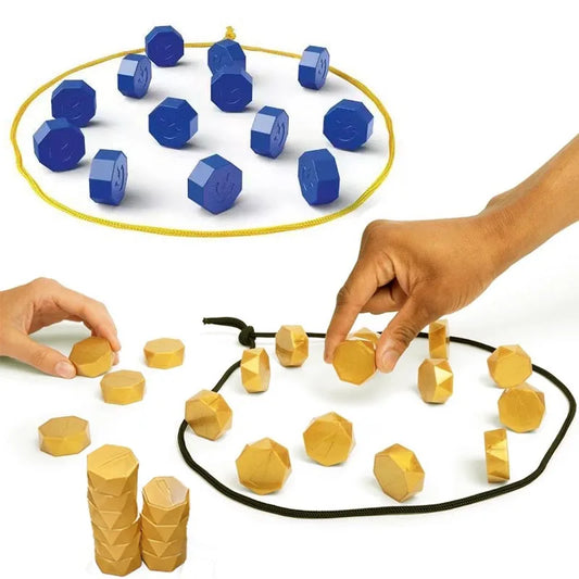 Party Games Magnetic Stones Game Interactive Magnet Board Strategy Game for Family Kids Adults Longest Side 3.4cm