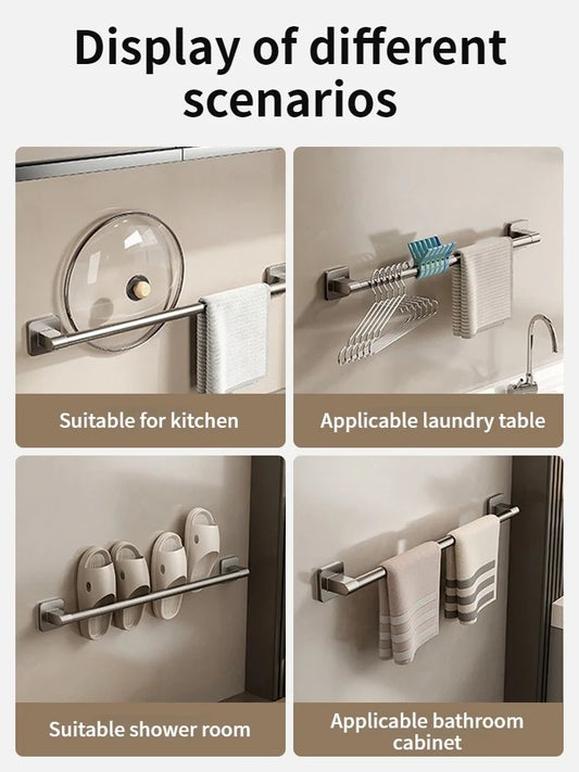 No Need To Drill Walls For Installation Bathroom Towel Bar/Hook/Towel Rack/Kitchen Rag Rack Bathroom Accessories