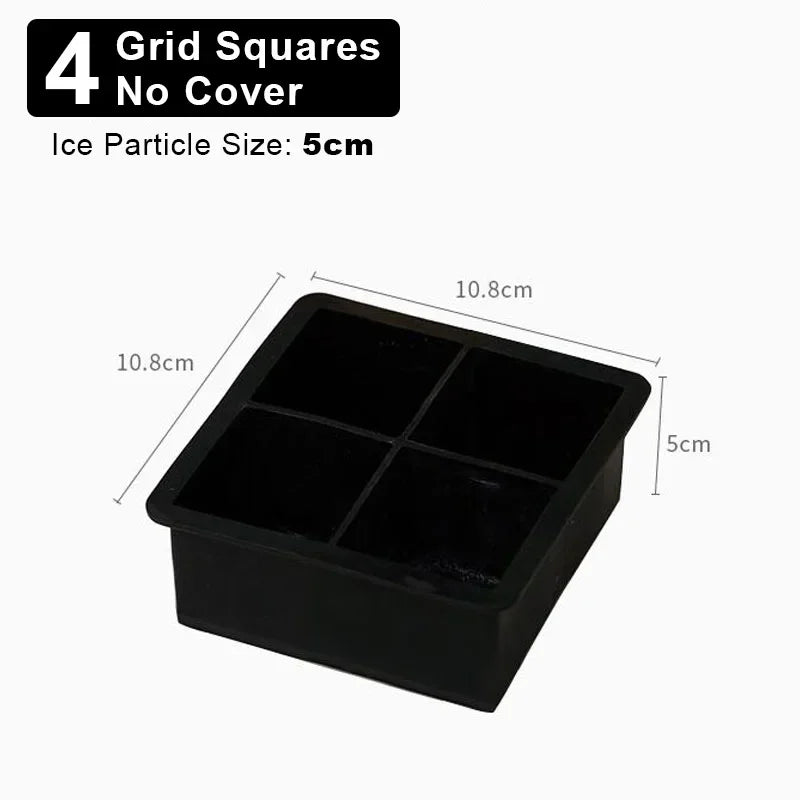 4/6/8/15Grids Silicone Ice Cube Molds Spherical Ice Cube Molds Ice Cream Ice Cube Making Machine Reusable Whiskey Ice Cube Mo