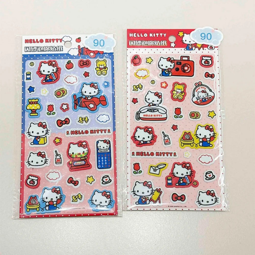 Genuine Sanrio Hello Kitty Sticker Book Journaling Supplies Planner Scrapbooking Laptop Phone Deco Decals Girls Toys Gifts