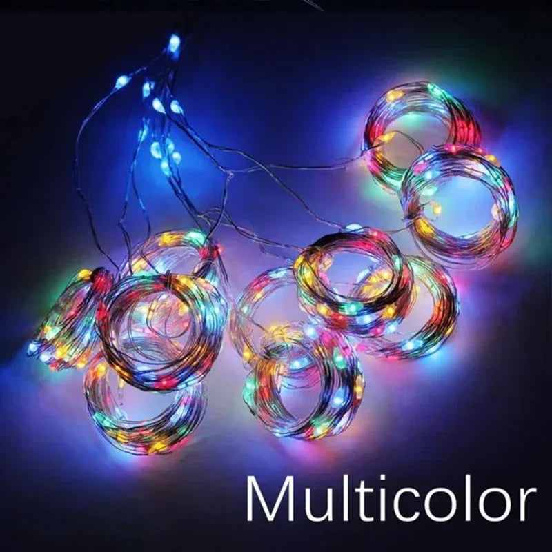 3M LED Curtain String Lights Fairy Decoration USB Holiday Garland Lamp 8 Mode For Home Garden Christmas Party New Year Weddin