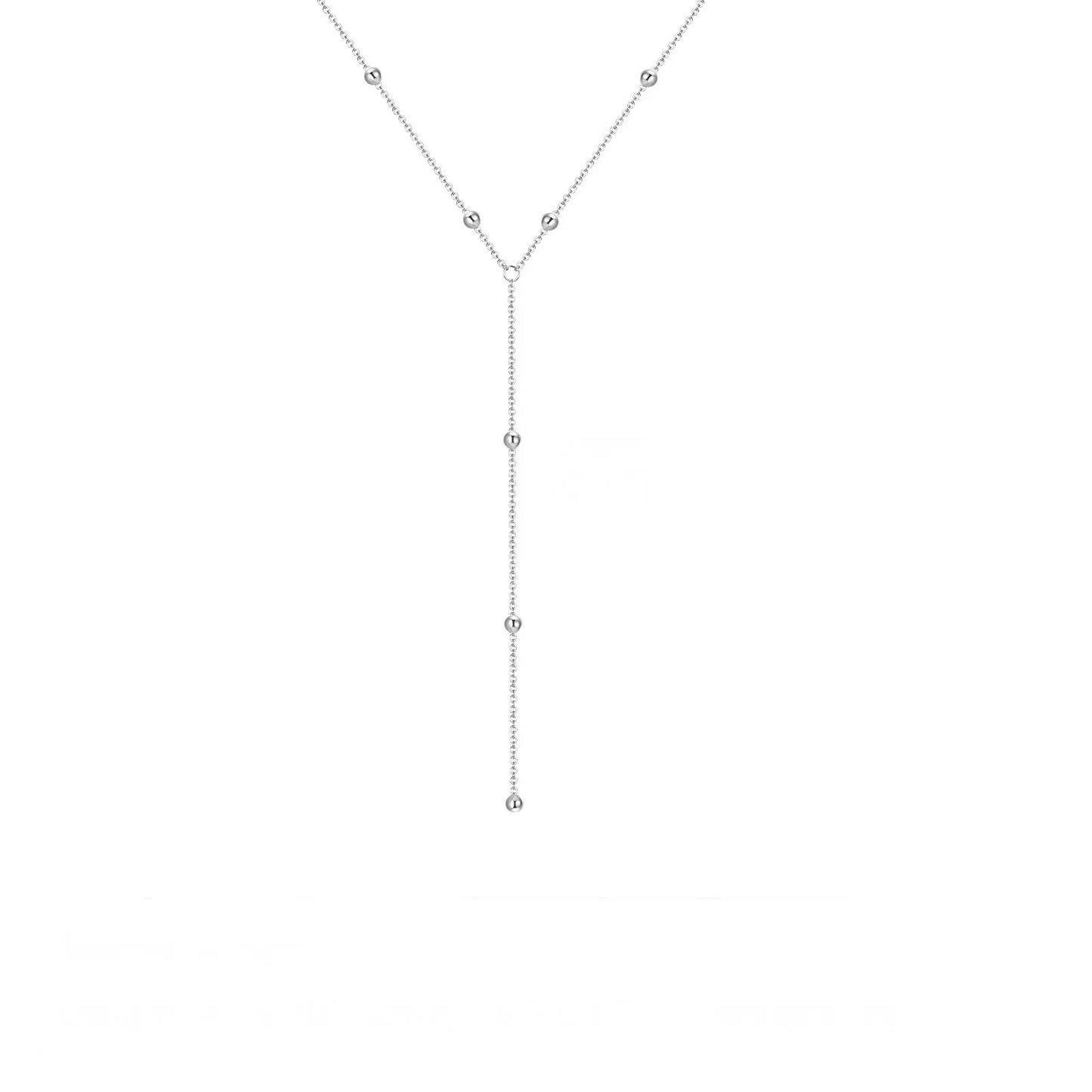 Gold Plated Lariat Necklace for Women Double Laryer Long Chain Drop Pendant Choker Necklaces Fashion Gifts - 4
