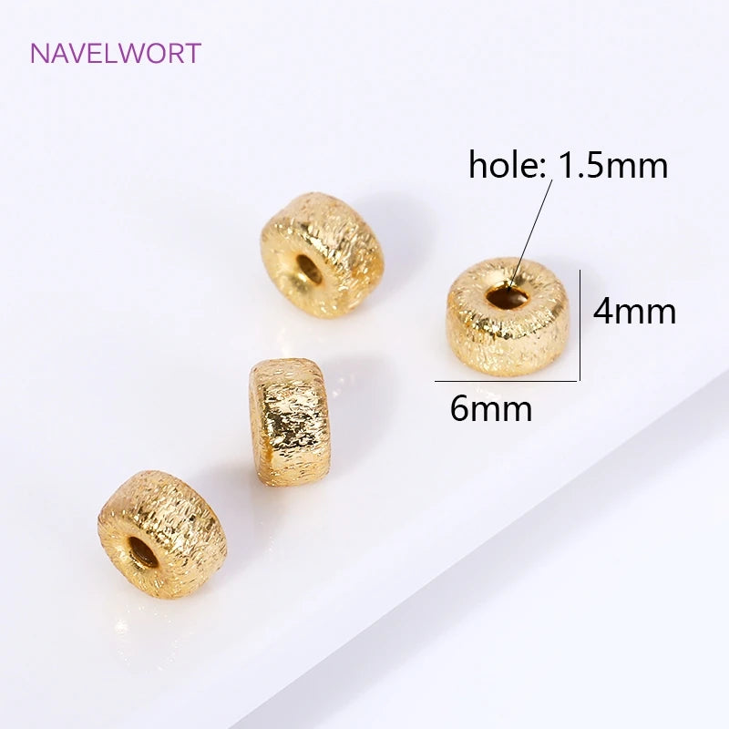 Separator Beads 18K Gold Plated Brass Irregular Spacer Beads For Jewelry Making Supplies,Bracelets Beads,DIY Beading Accessor