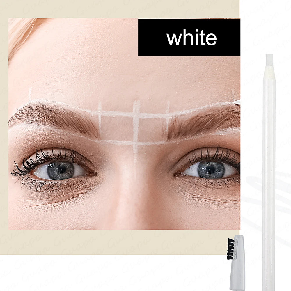2PCS Professional Microblading Brow Mark Pencil Permanent Red Lip Contour Pen Tattoo Waterproof Art Tint Makeup Eyebrow Pen -