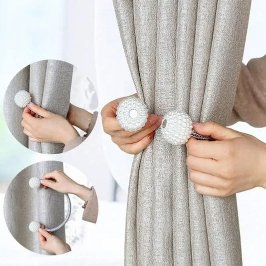 1/2PCS Pearl Magnetic Curtain Clip Curtain Holders Tie Back Buckle Clips Hanging Ball Buckle Tie Back Curtain Decor Accessori