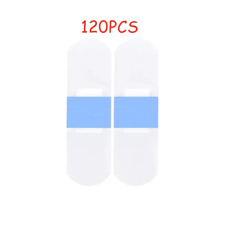 120 pieces of waterproof band-aid, transparent, invisible, hemostatic, breathable, anti-wear band-aid - Transparent