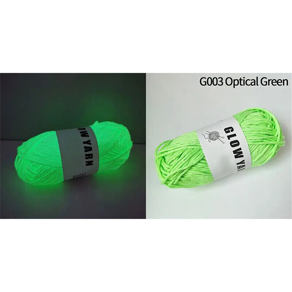 Novel Functional Yarn Glow in the Dark Polyester Luminous Chunky Yarn