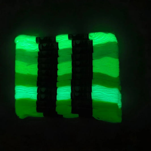 Glow in the Dark Sewing Embroidery Floss Thread 8m/piece 6pcs/set 6 Strands Thread for Cross Stitch