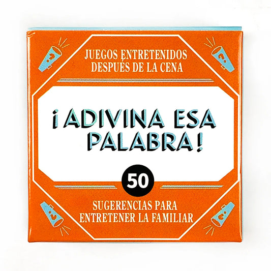 Spanish Mini Size Game Cards " Name That Word !" 50 Pcs Cards Game Family Gathering Card Game Camping Game