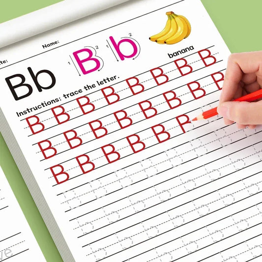 26 Alphabet Practicing Uppercase and Lowercase Letters English Coloring Book Pen Control Training Handwriting Practice Book