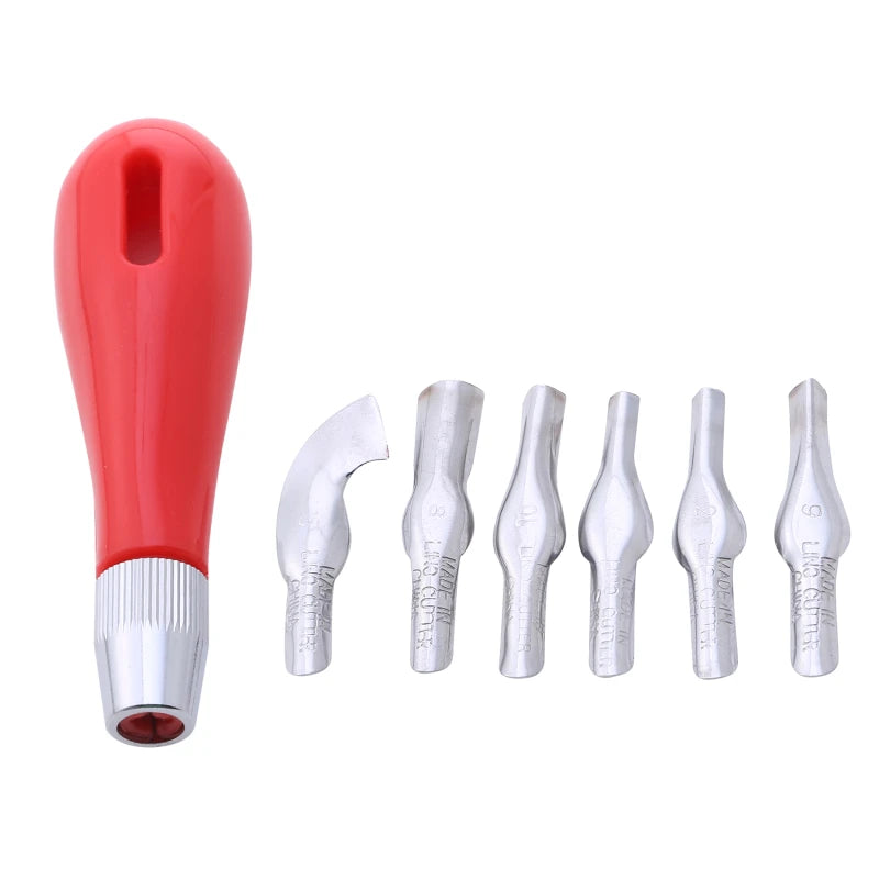 Carving Tool Practical Beginner DIY Portable ABS LInoleum Cutter Art Supplies Ergonomic School Engraving Multifunctional - Re
