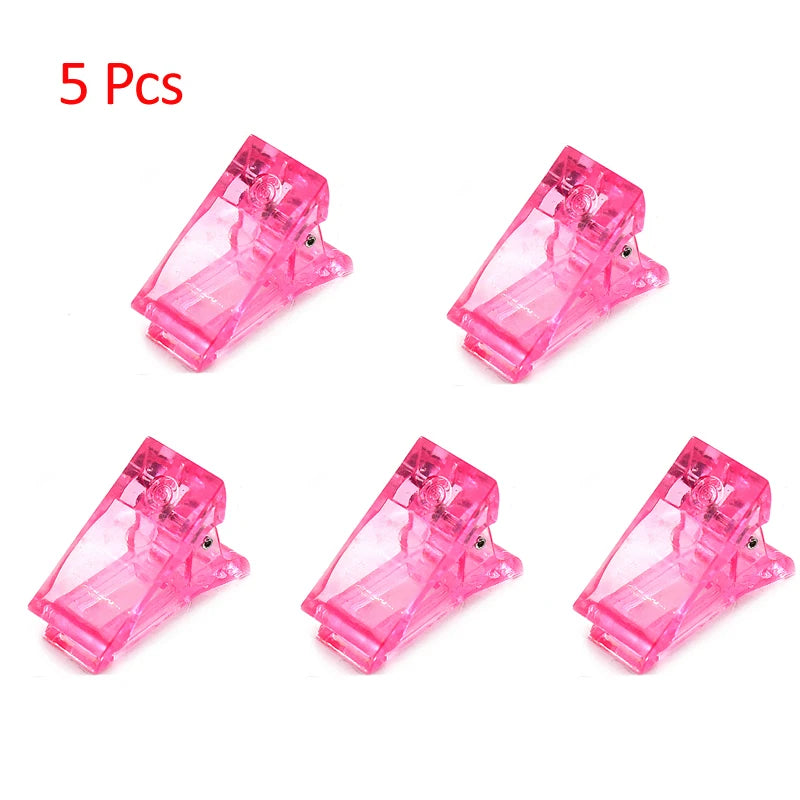 Acrylic Nail Clip Transparent Gel Quick Building Nail Tips Clips Fingernail Extension UV Clamps Manicuring Art Builder Tools