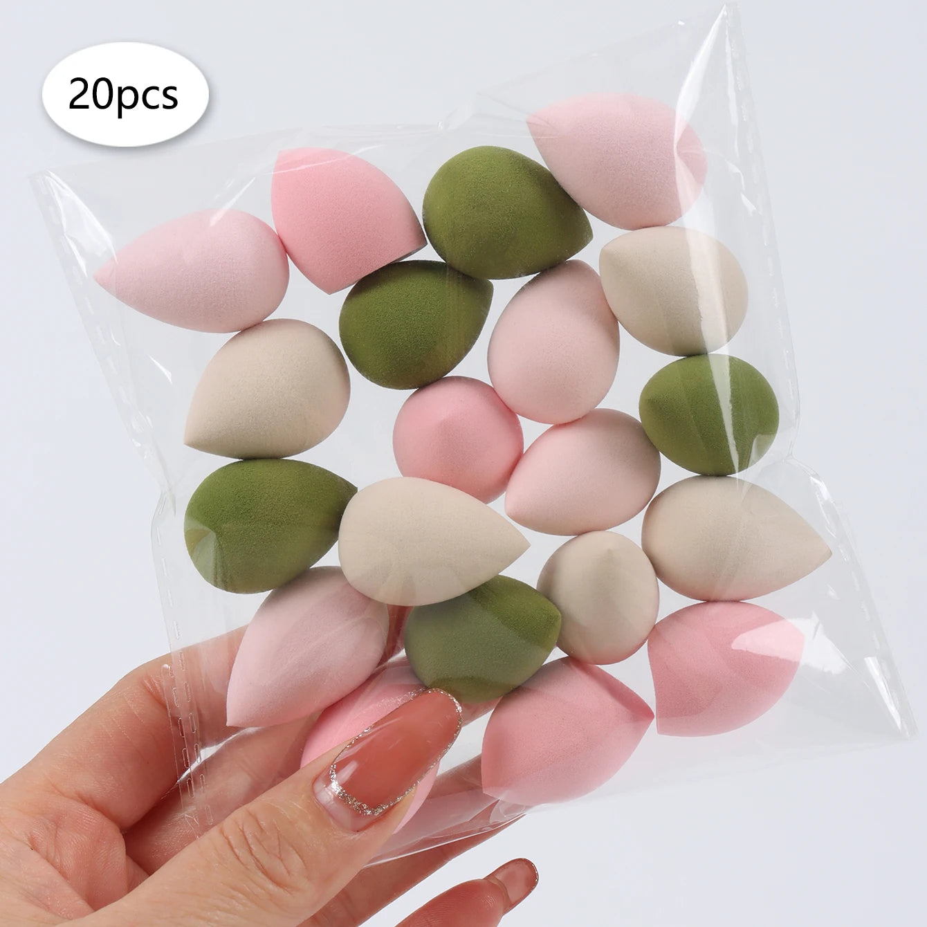 10/20/30/50/100Pcs Mini Makeup Sponge, Expands When Exposed to Water, Suitable for All Skin Types - 20Pcs D