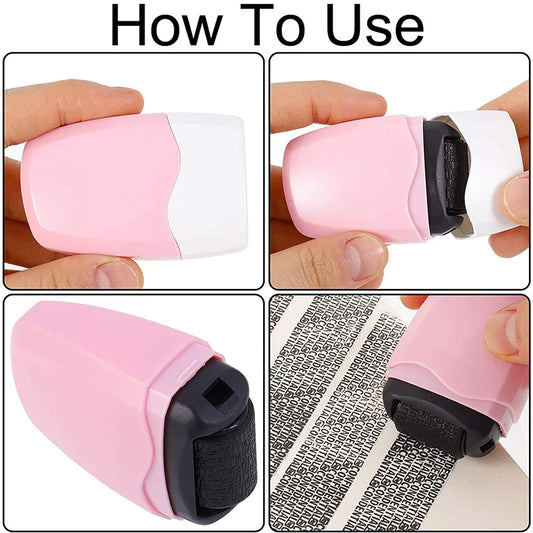 Identity Protection Roller Stamp Identity Theft Protection Roller Stamp For ID Blockout Privacy Confidential and Address Bloc