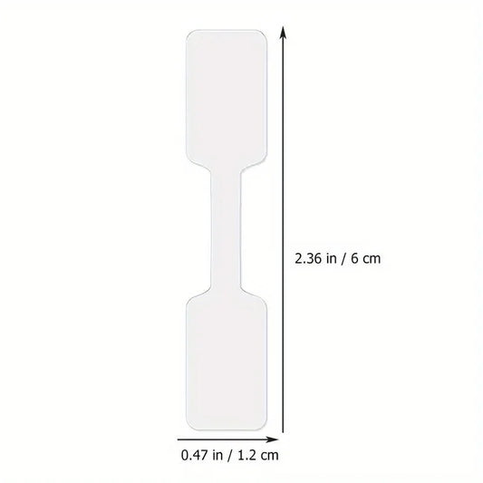 100pcs White Cable Labels - Self-Adhesive Writable Cord Tags for Office/School Organization, Easy Cable Management
