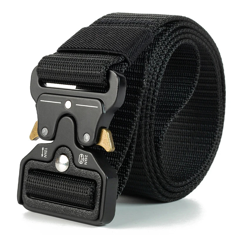 1 Piece Men's Tactical Sports Belt, Quick Release Symmetrical Buckle, Polyester Fiber, Suitable for Outdoor Training Military
