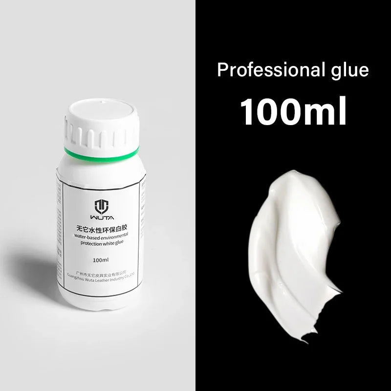 WUTA 100/500ml Leathercraft Cement White Glue Water Based Universal Strong Adhesive Liquid Glue Repair For Leather Paper Wood