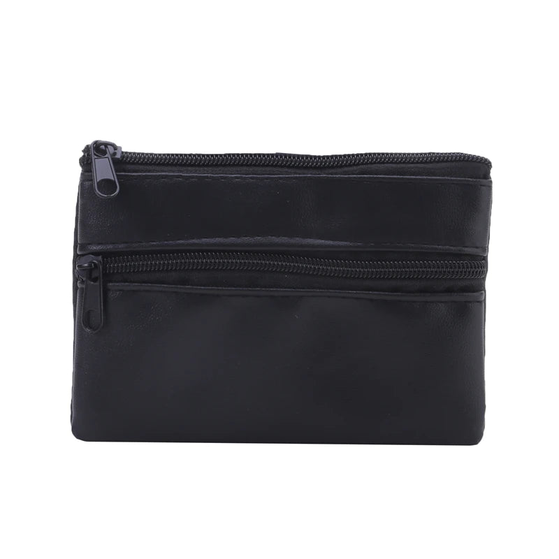 Women Men Coin Purse Men Small Bag Wallet Change Purses Zipper Money Bags Mini Wallets PU Key Holder Кошелек Детский - black