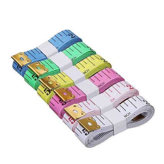 1/5/10Pcs 150cm/60-Inch Soft Body Measuring Ruler Tailor Tape Measure Centimeter Meter Sewing Measuring Tape in Random Colors