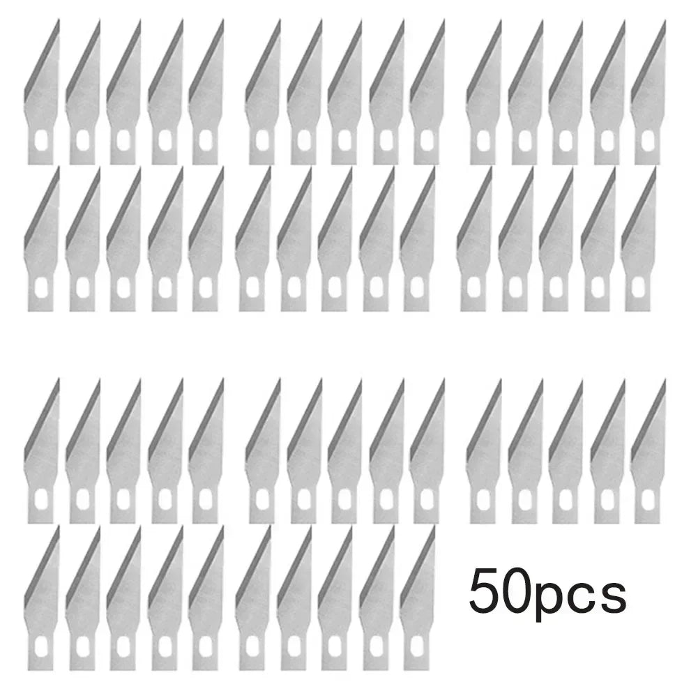 Craft Sculpture Carving Fruit Food Scalpel 100/50pcs Knife DIY Wood Cutting Tool Metal Engraving Blades Knifes Wood Carving D