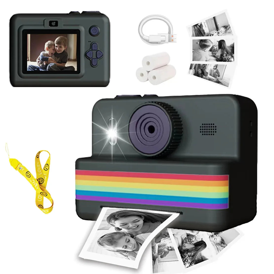 Digital Children Camera For Photography Mini Printer Portable Thermal Instant Print Photo Kids Camera 2.8inch HD Video Toy Gi