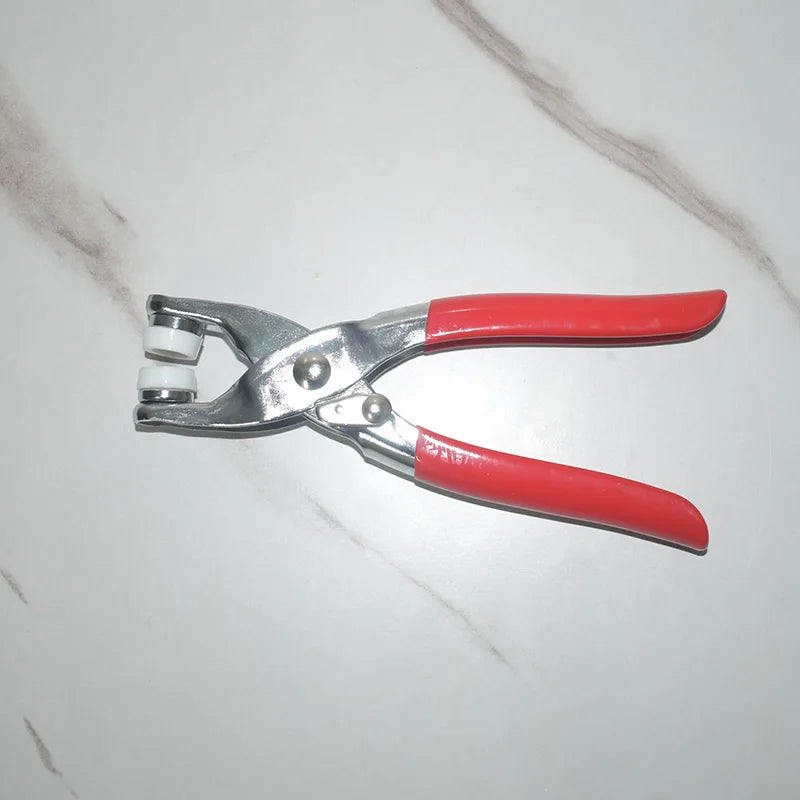 9.5mm Metal Hollow Five-Claw Snap Button For Installing Clothes Bag Sewing And DIY Craft Hand Pliers Tool - Red Plier