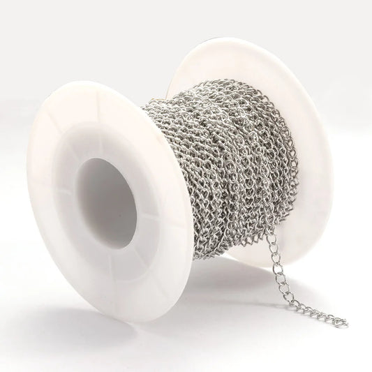 2 Meter Stainless Steel Extension Chain 2/3/4mm Gold Necklace Bracelet DIY Body Chain Accessories
