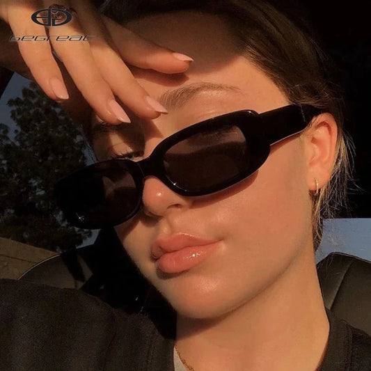 BEGREAT Fashion Retro Small Rectangle Sunglasses Brand Designer Vintage Travel Female Sun Glasses Eyewear Shade UV400 Protect