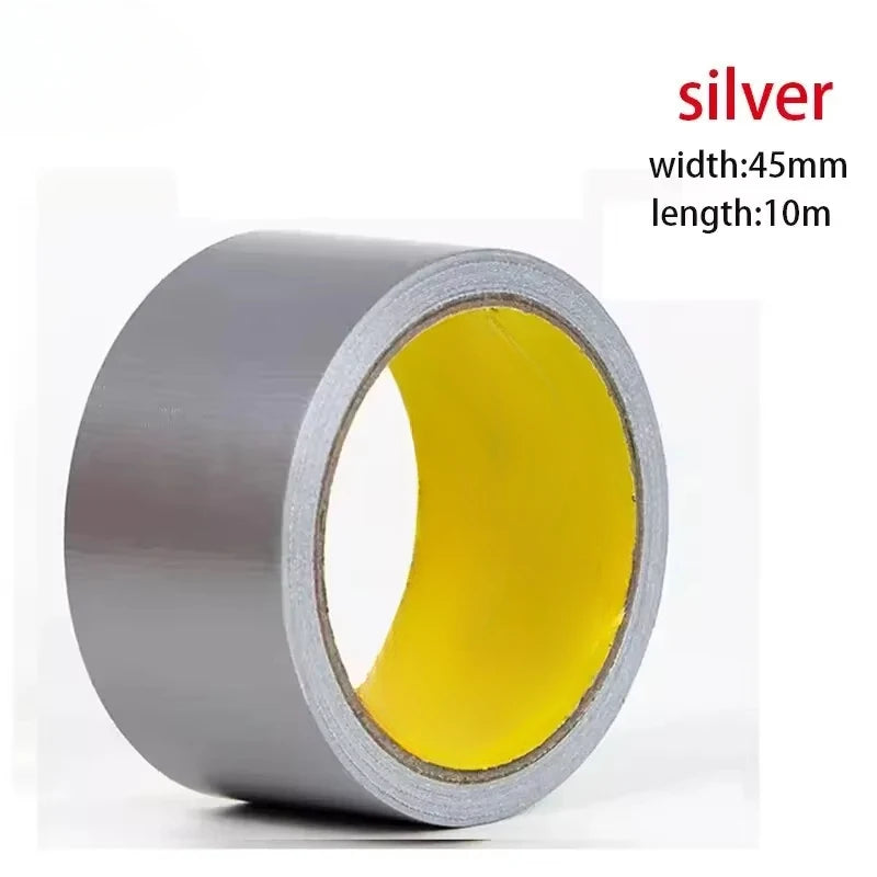 Super Adhesive Fabric Duct Tape (1 Roll) - Waterproof, Leaves No Glue for E-Bike Seat, Tarpaulin & Tent Repair - Silver / 180