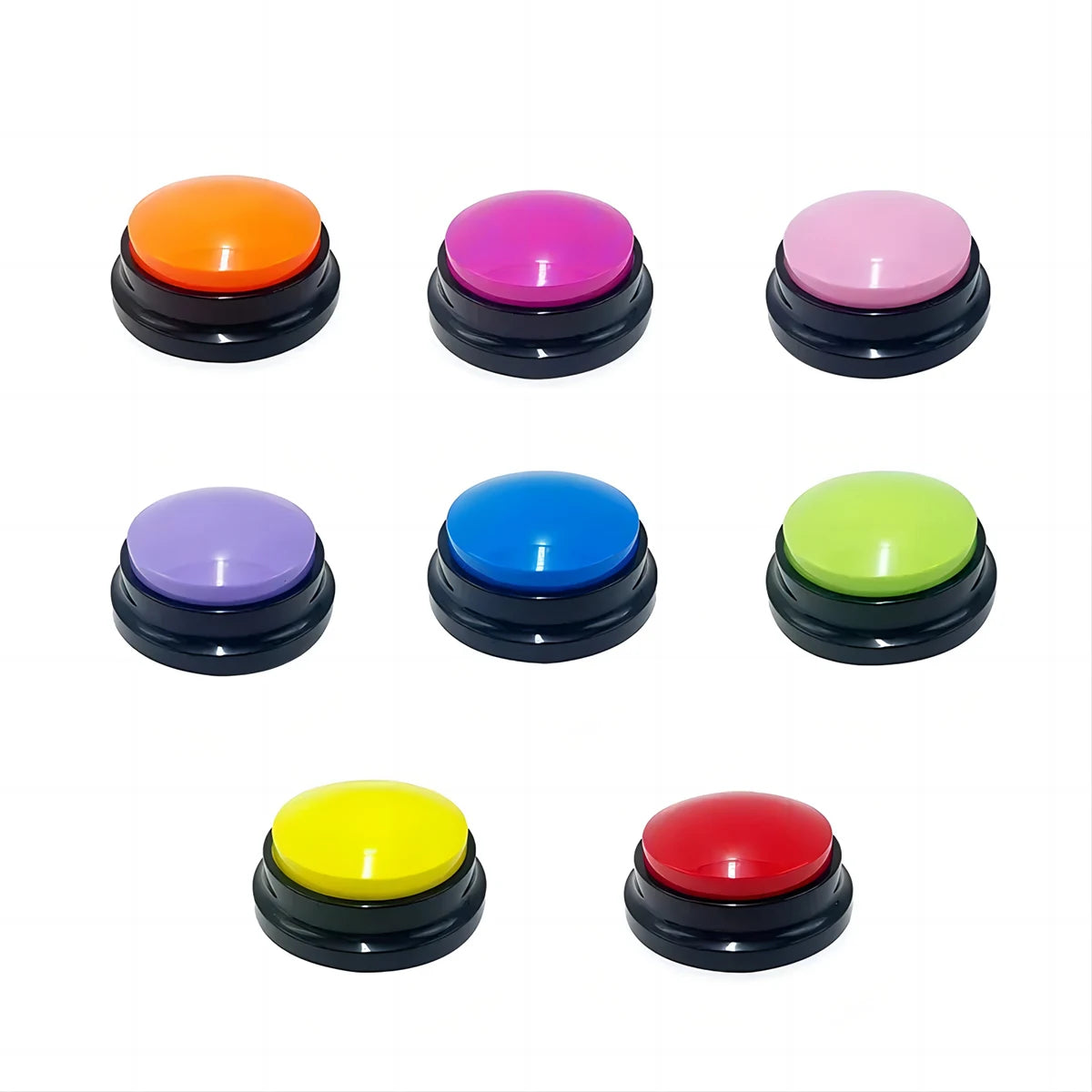 Dog Communication Buttons Voice Recording Button for Pet Training Buzzer Record Playback Funny Gift for Talking Pet - 8pcs