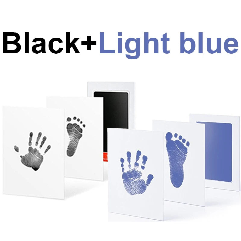 Baby Care Non-Toxic Baby Handprint Footprint Imprint Kit Baby Souvenirs Casting Infant Footprint Ink Pad Infants Clay Toy Gif