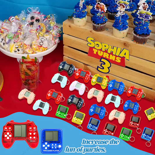6-48Pcs Video Game Party Favors for Classic Game Console Keychain Birthday Joypad Souvenir School Valentine Gifts