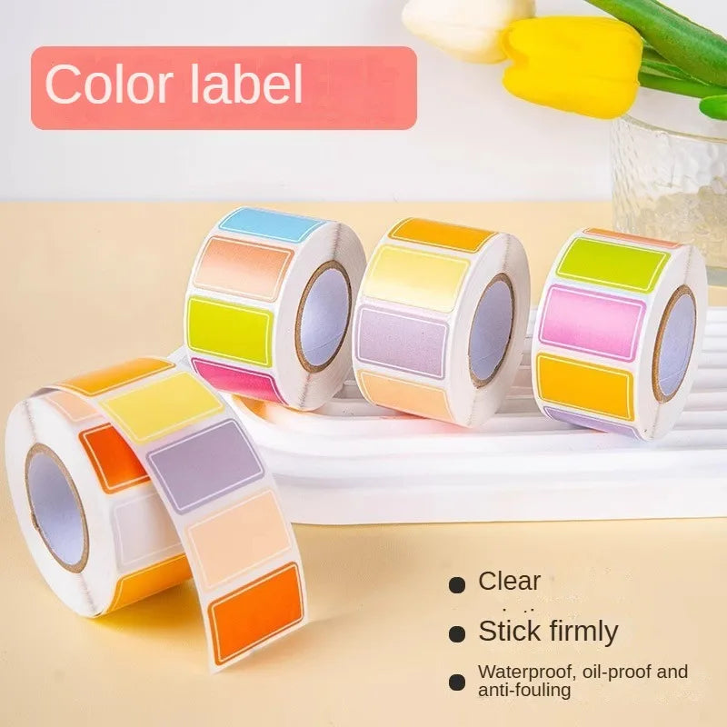 Random Colors 1.5*2.5cm Colorful Labels Handwritten Stickers Waterproof Self-Adhesive Journaling Stickers Writable Classifica