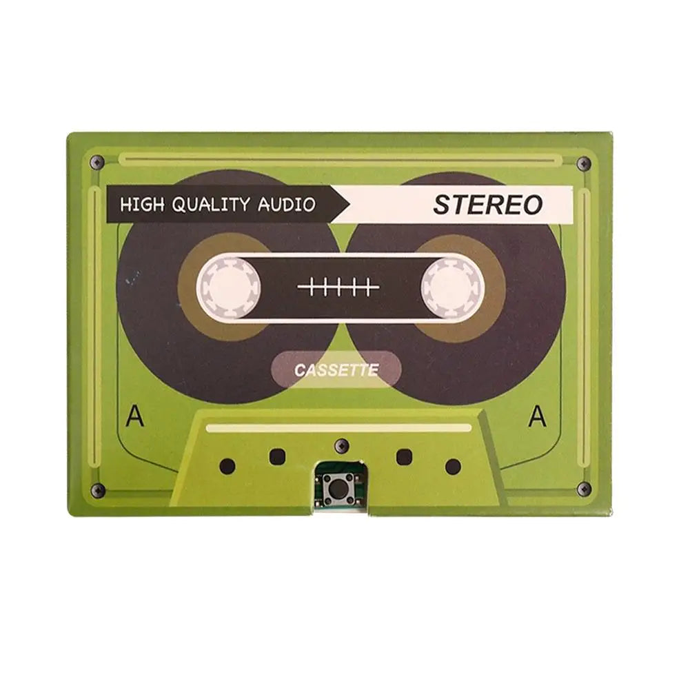 Voice Recordable Greeting Card 60 Seconds Recording Time Message Recorder Cassette Recording Voice Tape Greeting Card - H