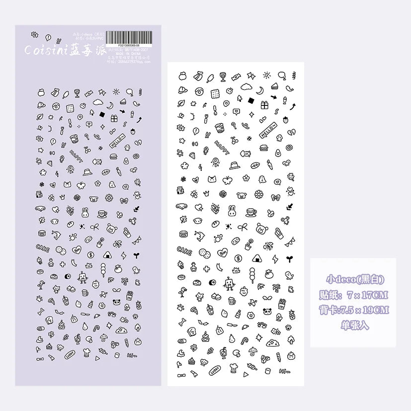 Cute Cartoon Little Pattern Deco Sticker Hand Account Star Card Photo Album Planner Scrapbook Notebook Diary Decorative Stick