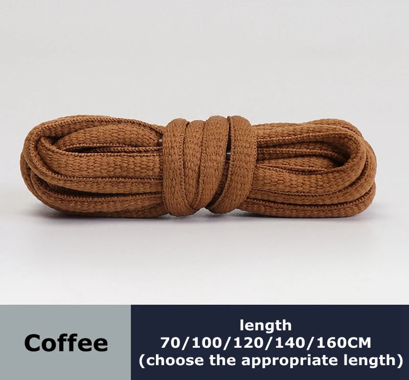 Men's And Women's Sports Shoelaces Color Flat Semicircular Shoelace Suitable For All Shoes Round Laces 23 Colors 1 Pair - Cof