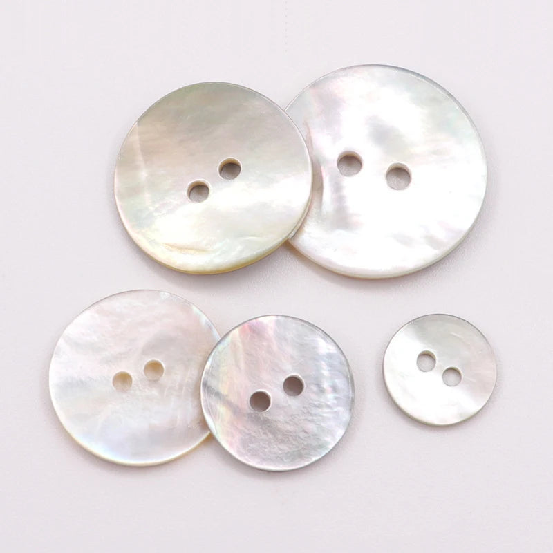 10Pcs Natural Pearl Shell Buttons for Clothing Sewing Accessories Scrapbooking DIY Crafts Garment Decoration Round Shell Butt