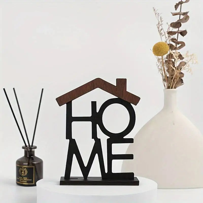 Creative Wooden Home Ornament Living Room Coffee Table Wardrobe Desktop Small House-Shaped Decoration Housewarming Birthday G