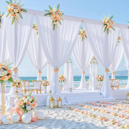 1Pcs Wrinkle Free Backdrop Curtain for Wedding Bridal Baby Shower Photo Stage Background Drapes Fabric Birthday Party Decorat