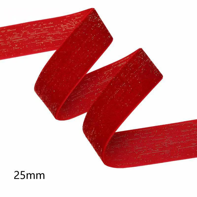5 Yards Christmas Velvet Ribbon New Year Red Festival Ribbon Bows Gift Box Packaging Ribbon Festival Scene 10/15/20/25/38mm -