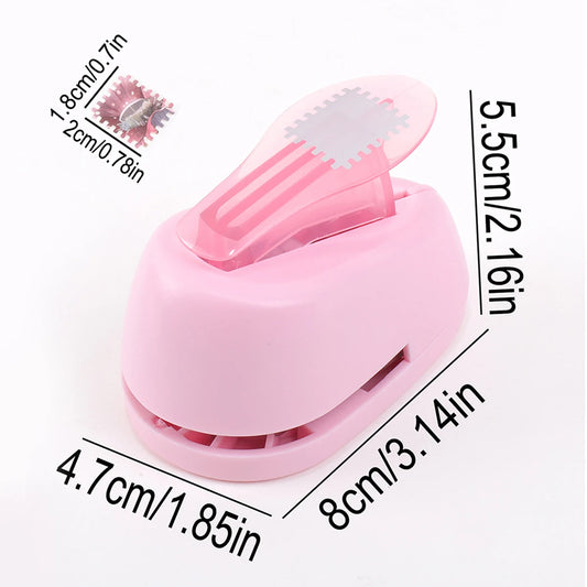 Stamp Shaped Paper Punch, Portable Hole Puncher for Crafts, Scrapbooking Supplies, DIY Card Making & Paper Crafting Tool