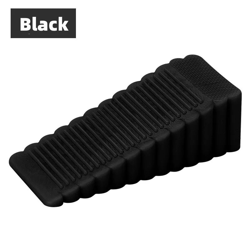 Safety Silicone Door Stop Stoppers Block Wedge Doorstops Door Stopper Home Office Door Rear Retainer Anti-collision Stop - Bl