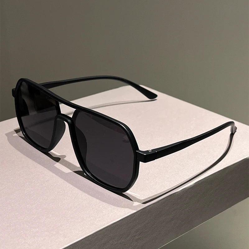 KAMMPT Irregular Rim Sunglasses Men 2025 New Fashion Vintage Double Bridge Shades Women Trendy Brand Design Mirror Sun Glasse