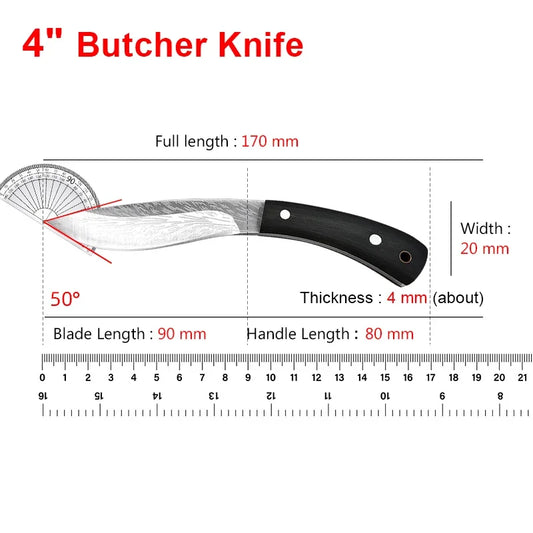 Butcher Boing Knife Cleaver Meat Vegetable Kitchen Knives Stainless Steel Handmade Forged Chef Knife Fish Fillet Slicing Knif