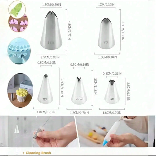 Cake Decorating Icing Piping Tip, Decorating Tips Stainless Steel, Cake Icer Tips Large Decorating Icing Tips, Decorating Too