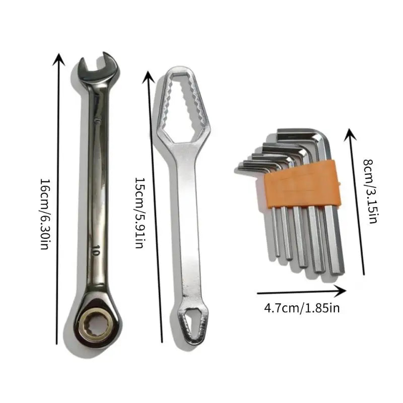 Complete Combination Wrench Including And Box End Versatile Tool Double End Wrench For Mechanics D2RD