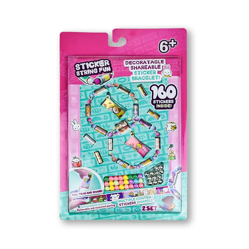 STICKI Rolls Sticki Bands - Wearable or Shareable Sticker Bracelet , Includes 160 Mini Stickers | Over 1000 Sticker Designs -